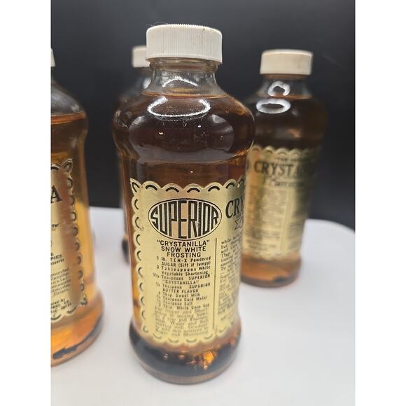 Vintage Crystanilla "THE ORIGINAL" Spice Bottle Lot Of 5 - Picture 3 of 3